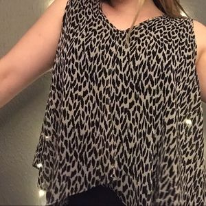 Black and White Dressy Tank Top